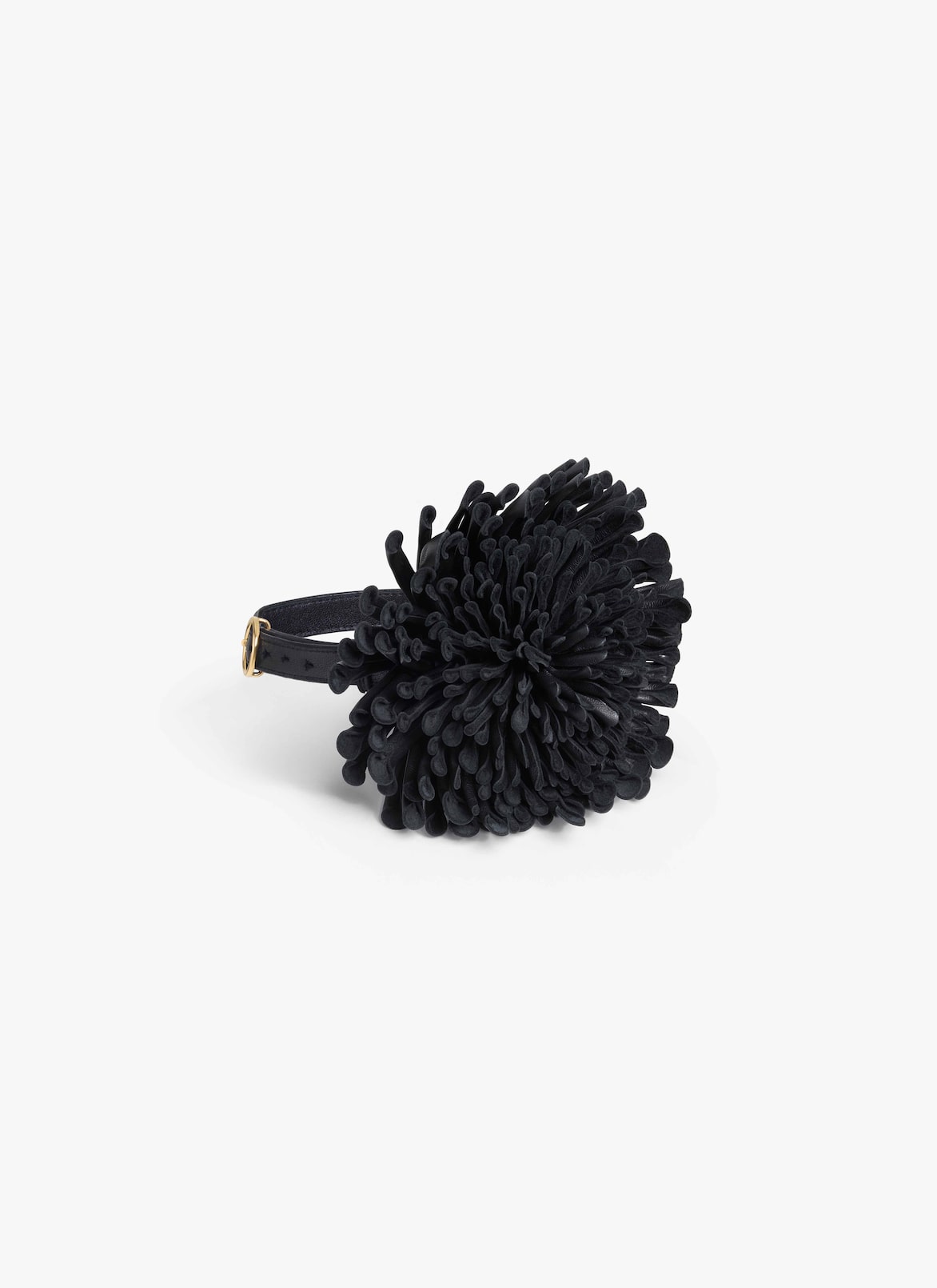 LEATHER FLOWER CHOCKER ALAÏA BLACK LEATHER FLOWER CHOCKER